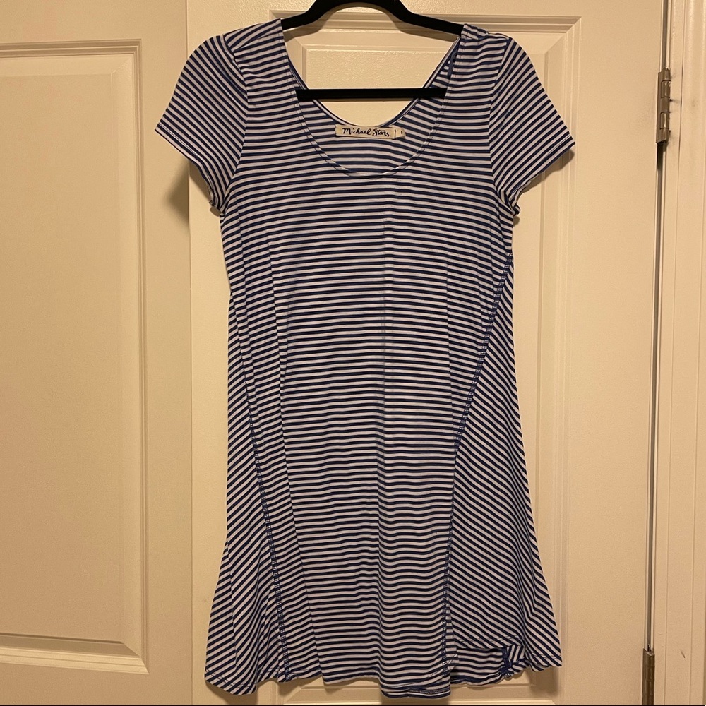 Michael Stars Blue & White Striped Dress